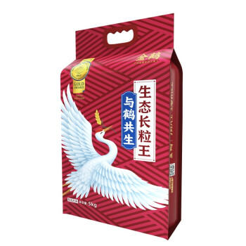 金鹤 与鹤共生 生态长粒王 东北大米 真空锁鲜 当季新米 十斤 10斤 /粮油调味 /米 /长粒香米 商品图3