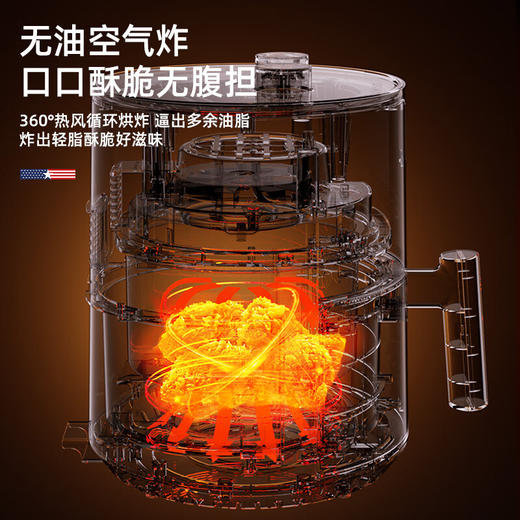 【小家电】迈卡罗MACAIIROOS空气炸锅家用大功率无油烟电炸锅烤箱炸薯条机 MC-KL562 HF 商品图3