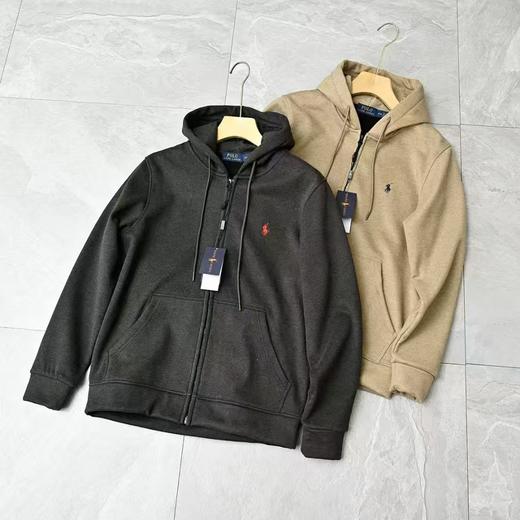 刺绣logo  高品质好货 Ralph Lauren拉夫劳伦2024秋冬季新款连帽加绒加厚夹克外套拉链衫！ 商品图0