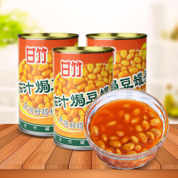 甘竹牌 茄汁焗豆黄豆罐头402g*3罐广东特产即食下饭意面拌饭酱预制菜 /粮油调味 /方便食品 /其他方便食品 商品图2