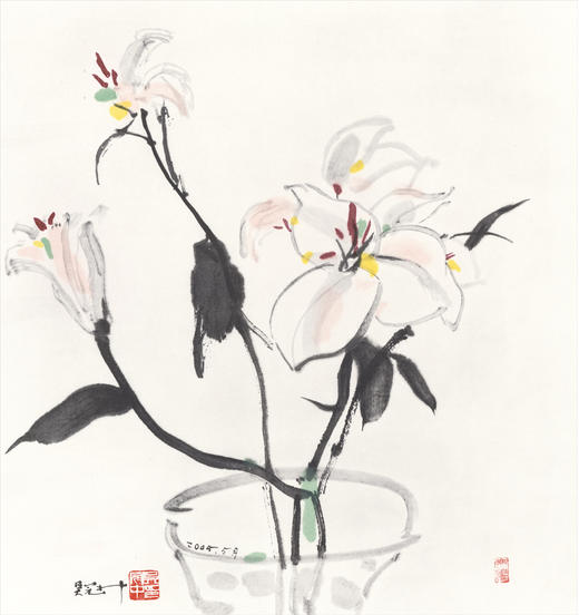 吴冠中|《晚香》——综合版（水墨） 商品图1