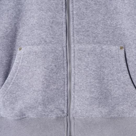 WY613秋冬新款个性纯色绒面立领连帽开衫拉链卫衣百搭休闲外套 商品图4