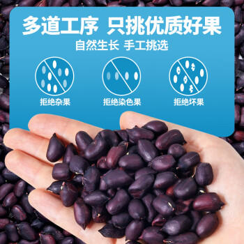 滇品客云南黑花生米1斤礼盒新货晒干休闲零食去壳杂粮生花生仁下酒菜 /粮油调味 /杂粮 /谷米类 商品图4