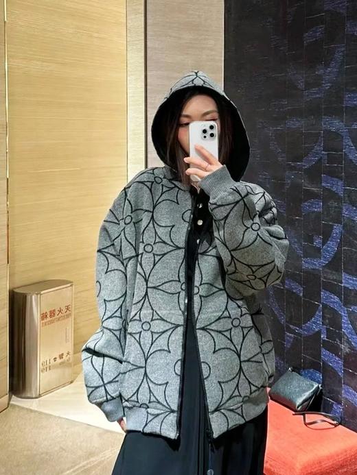 驴家 老花大圆圈花 双面穿 重磅羊毛呢外套。（JN） 商品图1