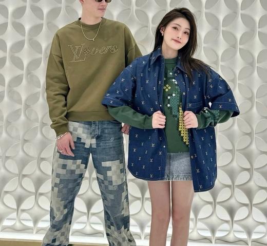 驴家 马赛克牛仔套装长裤（JN） 商品图0