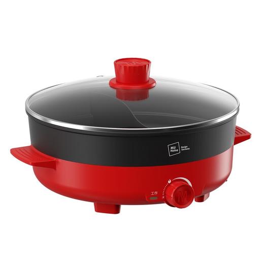 米技生活红色鸳鸯锅EMP-L4508家用电火锅料理锅 商品图4