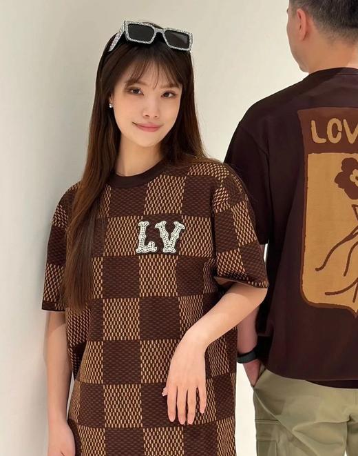 驴家 格纹重工立体钉珠毛织T恤（JN） 商品图0