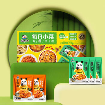 饭扫光每日小菜1kg(≈20g*50袋）  榨菜下饭菜佐餐  萝卜干原味榨菜丝 /粮油调味 /调味品 /榨菜/酱腌菜 商品图0