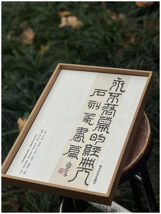 《永不落幕的经典：石刻篆书编》，采用单页双面纸盒包装，单页多为28X40.5厘米尺寸。计44张，87面，56个品种的篆书石刻，售价298元。 商品图2