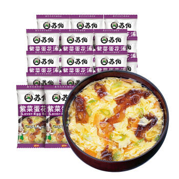 苏伯 紫菜蛋花汤 方便速食汤 6g*20包 FD冻干汤蔬菜汤便携早餐代餐汤 /粮油调味 /方便食品 /速食汤 商品图4