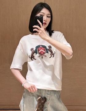 驴家 原版级🐕‍🦺双狗徽标圆领短袖（JN）