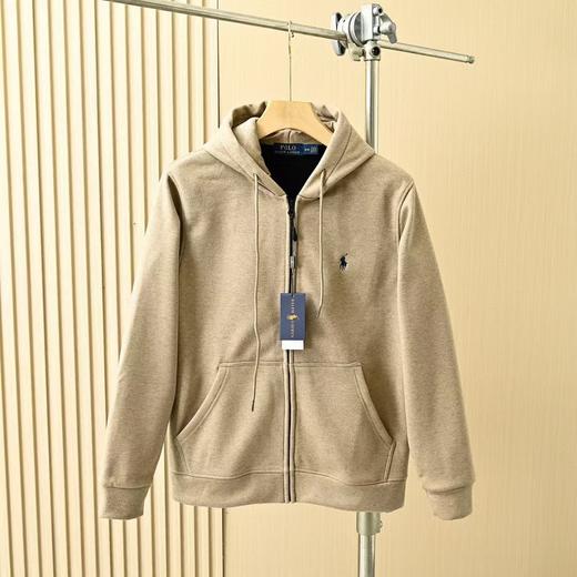 刺绣logo  高品质好货 Ralph Lauren拉夫劳伦2024秋冬季新款连帽加绒加厚夹克外套拉链衫！ 商品图4