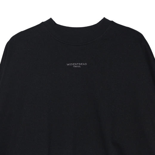 2416806圆领套头T恤长袖白色百搭春季宽松纯色设计感男女同款 商品图4