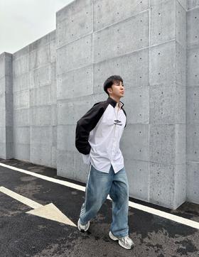 B家 廓形拼接衬衣（JN）