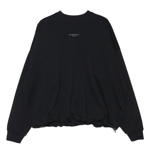 2416806圆领套头T恤长袖白色百搭春季宽松纯色设计感男女同款 商品图2