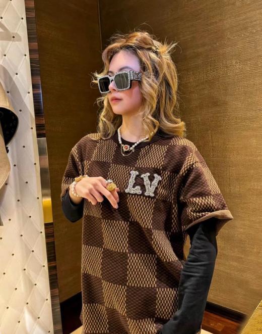 驴家 格纹重工立体钉珠毛织T恤（JN） 商品图2