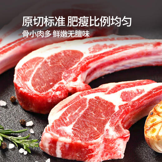 【易煎易熟空气炸锅轻松搞定】牧北鲜锡盟6月龄苏尼特羔羊有机法排小切到手约6-8根赠海盐黑胡椒 商品图2