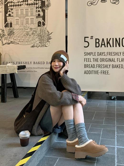 澳洲UGG雪地靴厚底人鱼底皮毛一体半拖毛毛拖鞋5cm（XR) 商品图12