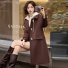 毛呢外套女中长款2024新款秋冬休闲，小个子气质带帽羊毛呢子大衣MLJL16255 商品缩略图1
