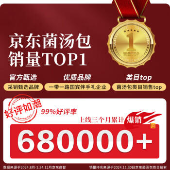 甄菌子松茸羊肚菌汤包80g 纯菌菇无硫熏八味山珍煲汤火锅食材 云南特产 /粮油调味 /南北干货 /组合干货 商品图2