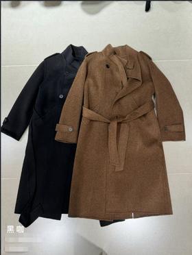 【门店同款】ENJOY冬季搭扣领口风衣式大衣 159873508