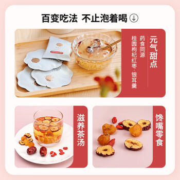 姚淑先桂圆枸杞红枣片56g*2盒组合 银耳伴侣独立小包装（8g*7/盒） /粮油调味 /南北干货 /菌菇干货 商品图0