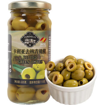 卡利亚去核青橄榄罐头225g 西班牙进口 意面披萨西餐鸡尾酒沙拉配料 /粮油调味 /调味品 /榨菜/酱腌菜 商品图5