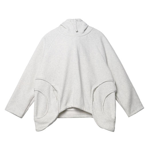 A新款中领不规则下摆设计连帽卫衣男女秋冬休闲宽松时尚百搭上衣 商品图0