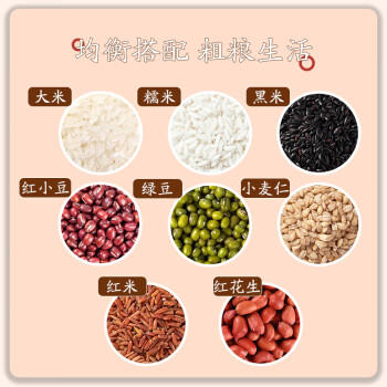 吾谷为伴八宝粥米2斤 腊八粥米 红豆 绿豆 花生 黑米 红米 五谷杂粮 /粮油调味 /杂粮 /复合粥米 商品图1
