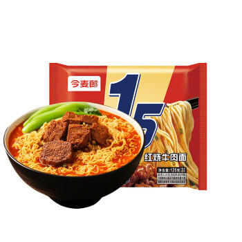 今麦郎方便面泡面袋装 1.5倍速食宵夜红烧牛肉味拉面125g*5袋 /粮油调味 /方便食品 /方便面 商品图2