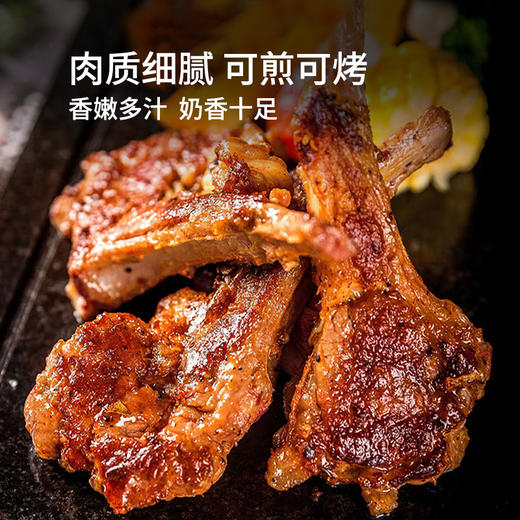 【易煎易熟空气炸锅轻松搞定】牧北鲜锡盟6月龄苏尼特羔羊有机法排小切到手约6-8根赠海盐黑胡椒 商品图4