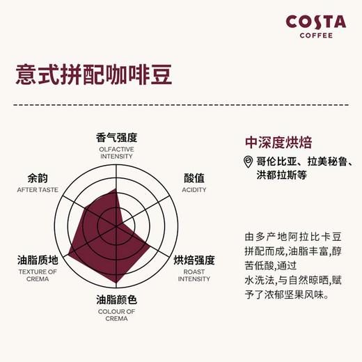 【Costa经典咖啡豆500克装】意式拼配/巴西SOE/哥伦比亚三款可选 传承经典配方，醇厚纯粹 商品图1