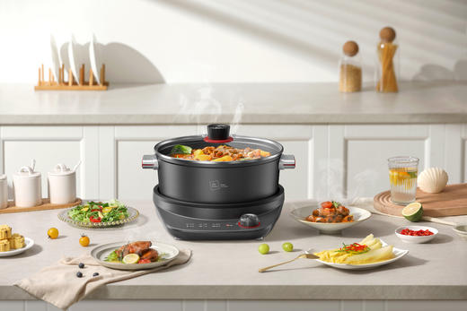 米技生活多功能锅EMP-L6041/6011家用电火锅料理锅 商品图3