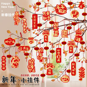 【蛇年限定❗️国潮喜庆小挂件】新年装饰品，元旦盆景发财树上，新春节客厅布置小灯笼，福字春联红包小对联，过年也仪式感满满年货特价清仓器