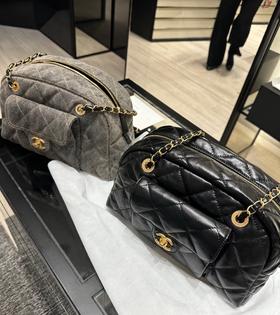 香奶奶家最新款丹宁保龄球包，正品面料解析