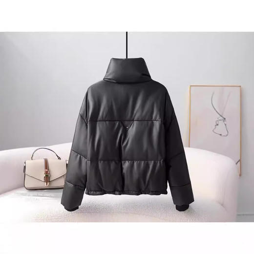 丁摩新款海宁加厚短款绵羊皮真皮羽绒服女宽松外套高端ALz2401 商品图2