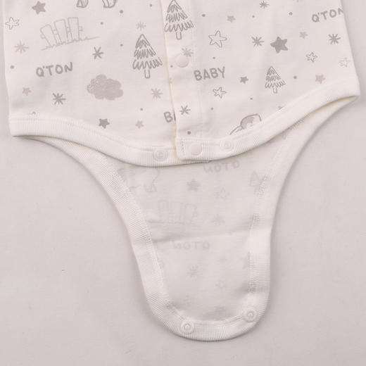 棉果果春季新品商场同款男童女童5A抗菌对开三角连体衣M101712225016 商品图4