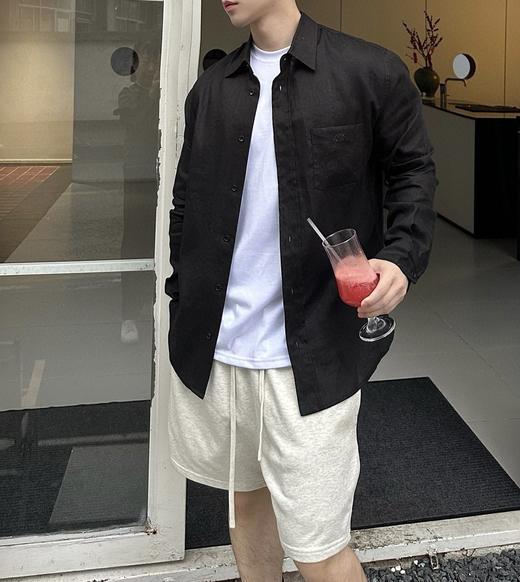 赛琳 口袋刺绣亚麻宽松衬衫（JN） 商品图2