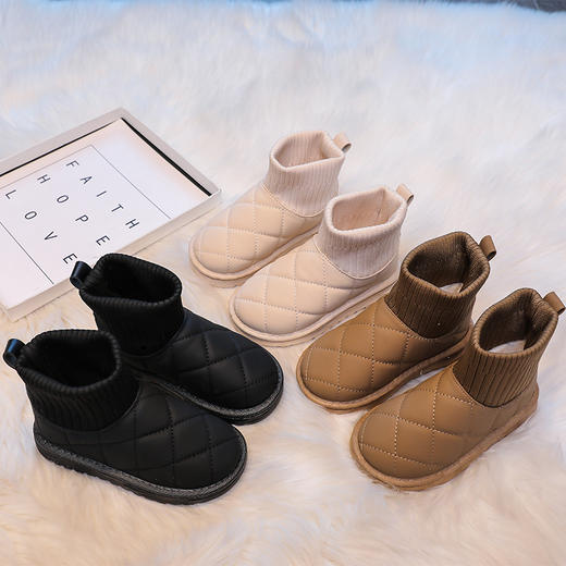 2024年秋冬新款儿童防滑防水保暖雪地靴男女童加棉加厚短靴棉靴子💕 商品图3