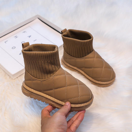 2024年秋冬新款儿童防滑防水保暖雪地靴男女童加棉加厚短靴棉靴子💕 商品图2