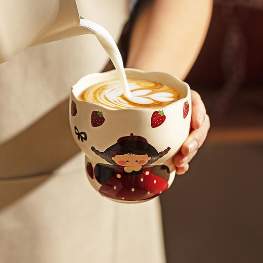 摩登主妇 陶瓷马克杯可爱圣诞杯子家用水杯高颜值早餐杯手握咖啡杯 商品图1