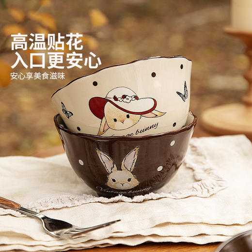 摩登主妇赫拉兔餐具碗碟家用2024款陶瓷盘子乔迁新居新年生日礼物 商品图1