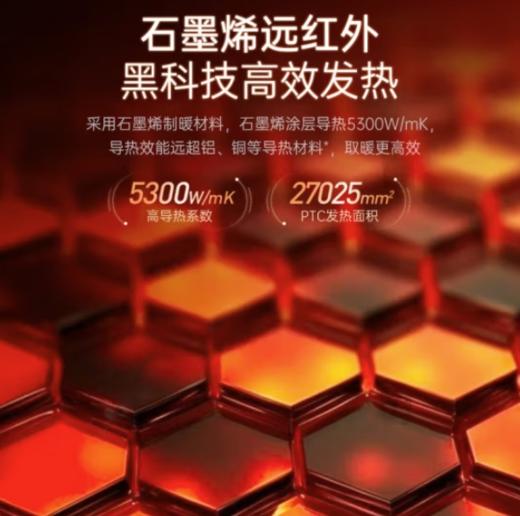 【B1南亚】摩飞电器（Morphyrichards）石墨烯速热暖风机取暖器 客厅卧室远红外低噪柔音可定时电暖器取暖烤火炉【3D火焰特效】MR2029 商品图2