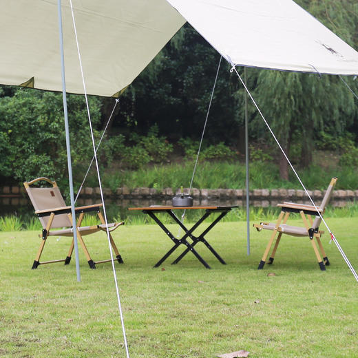 徽羚羊 云随 碳钢木纹蛋卷桌 60cm HLY-YYTC-22107 商品图3