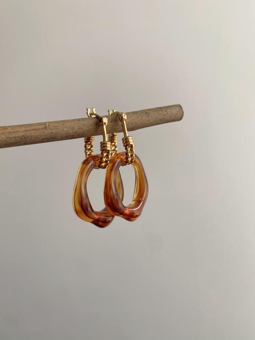 LHWINDSOR Swing秋千耳环优雅环形可拆卸耳坠复古麻花锁链两种戴法耳饰 商品图1