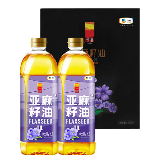 中粮悦润亚麻籽油礼盒1L*2 商品图0