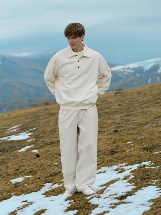 Evistub/E-4DWY815/450G抓绒自发热亲肤保暖金属纽扣翻领POLO衫 商品图1