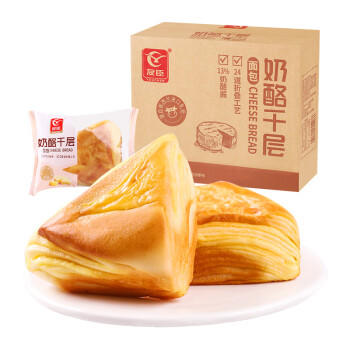 友臣奶酪千层面包500g早餐吐司口袋软面包办公室零食休闲小零食 商品图2