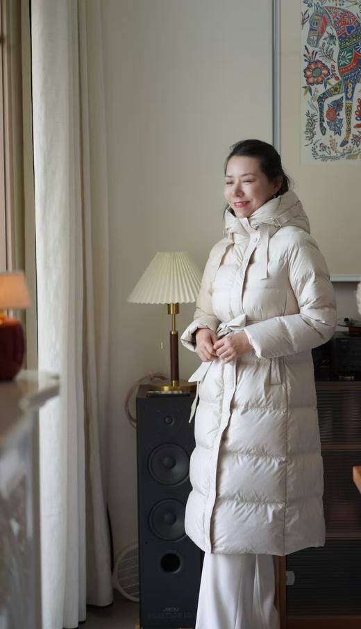 B家风格中长340g白鸭绒知性通勤大气羽绒服 商品图0