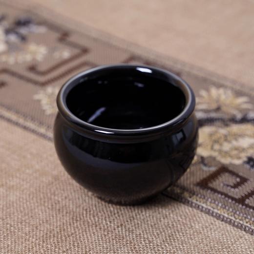 本土斋墨玉系列青瓷手工主人杯工夫茶器黑釉板子杯功夫茶具岩茶杯墨玉风水缸杯90ML墨玉板子杯50ML【不支持补差，非质量问题不退不换】S 商品图1